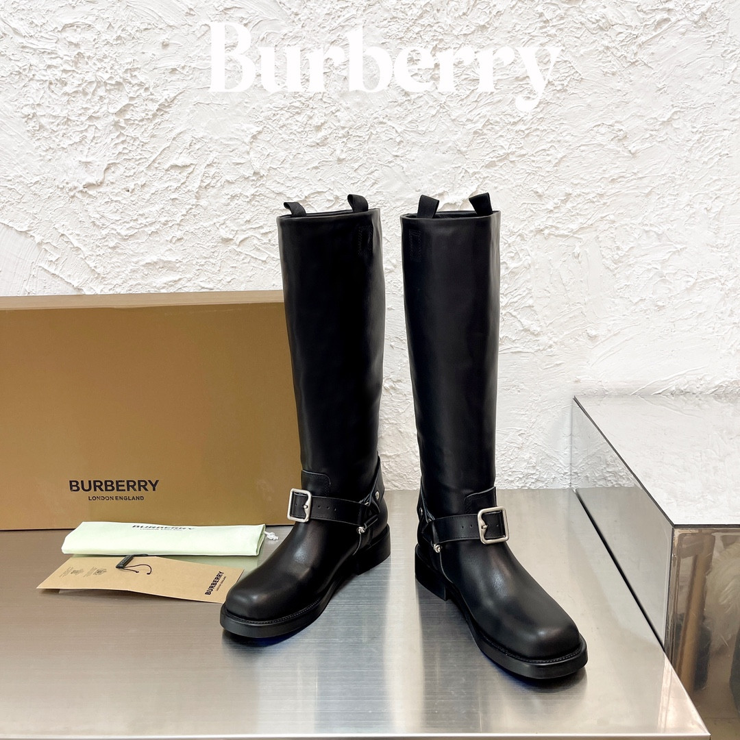 ua B**rry leather saddle tall boots