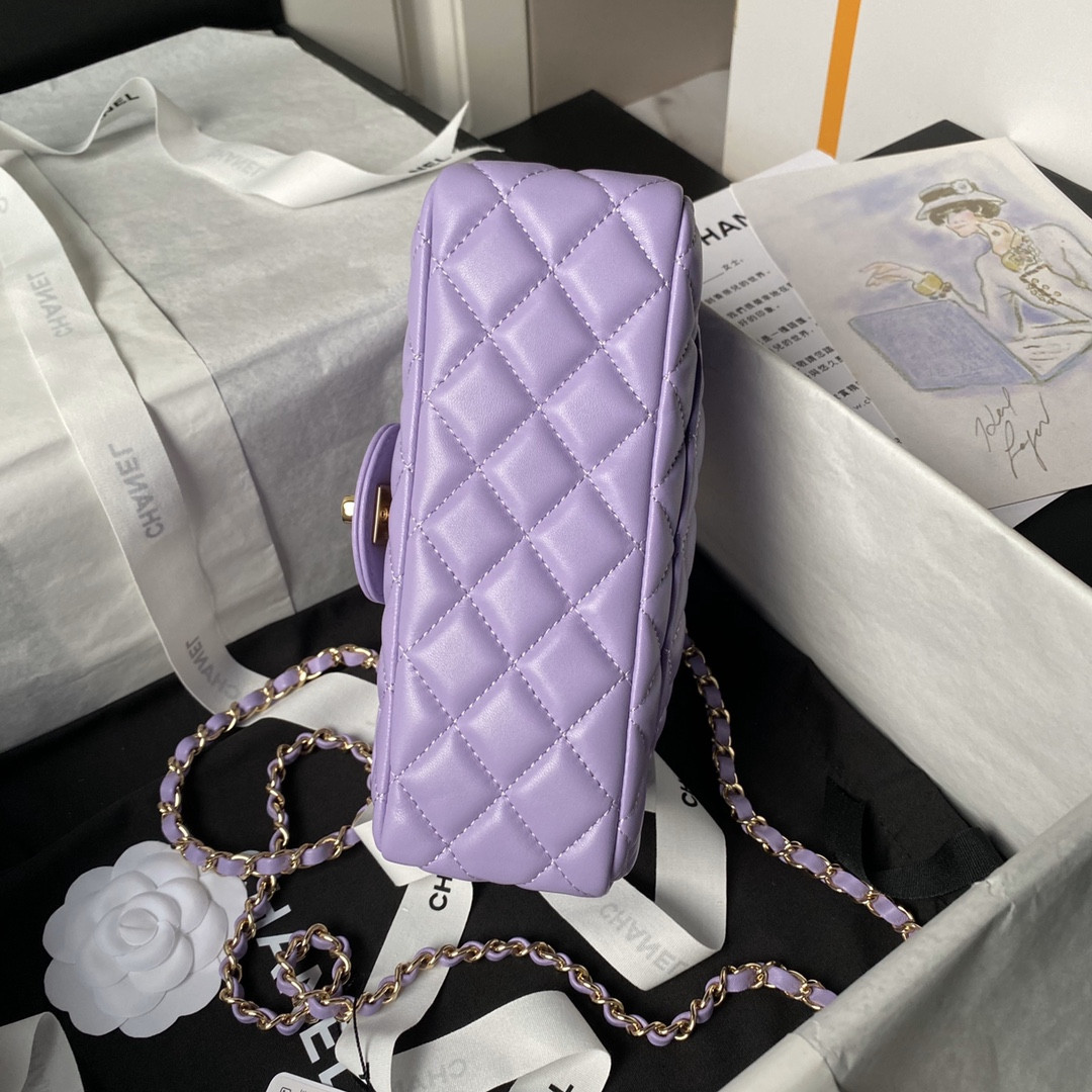 Ch*el 24a mini classic handbag 12 × 20 × 6 cm