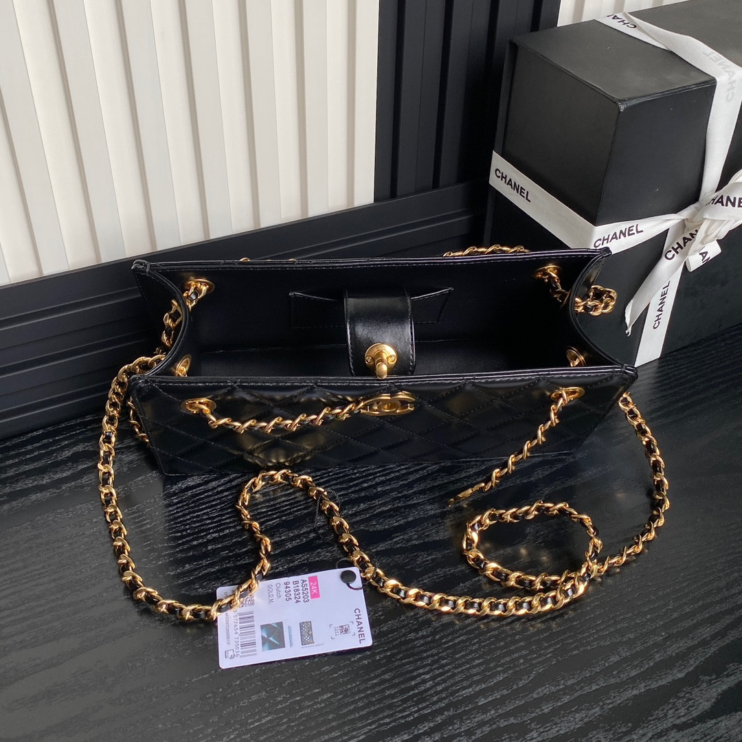 Ch*el 24k handbag 13×27×7cm