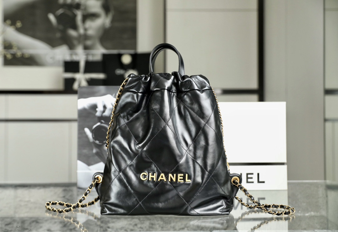 Ch*el 22 handbag calfskin 29x34x10.5cm