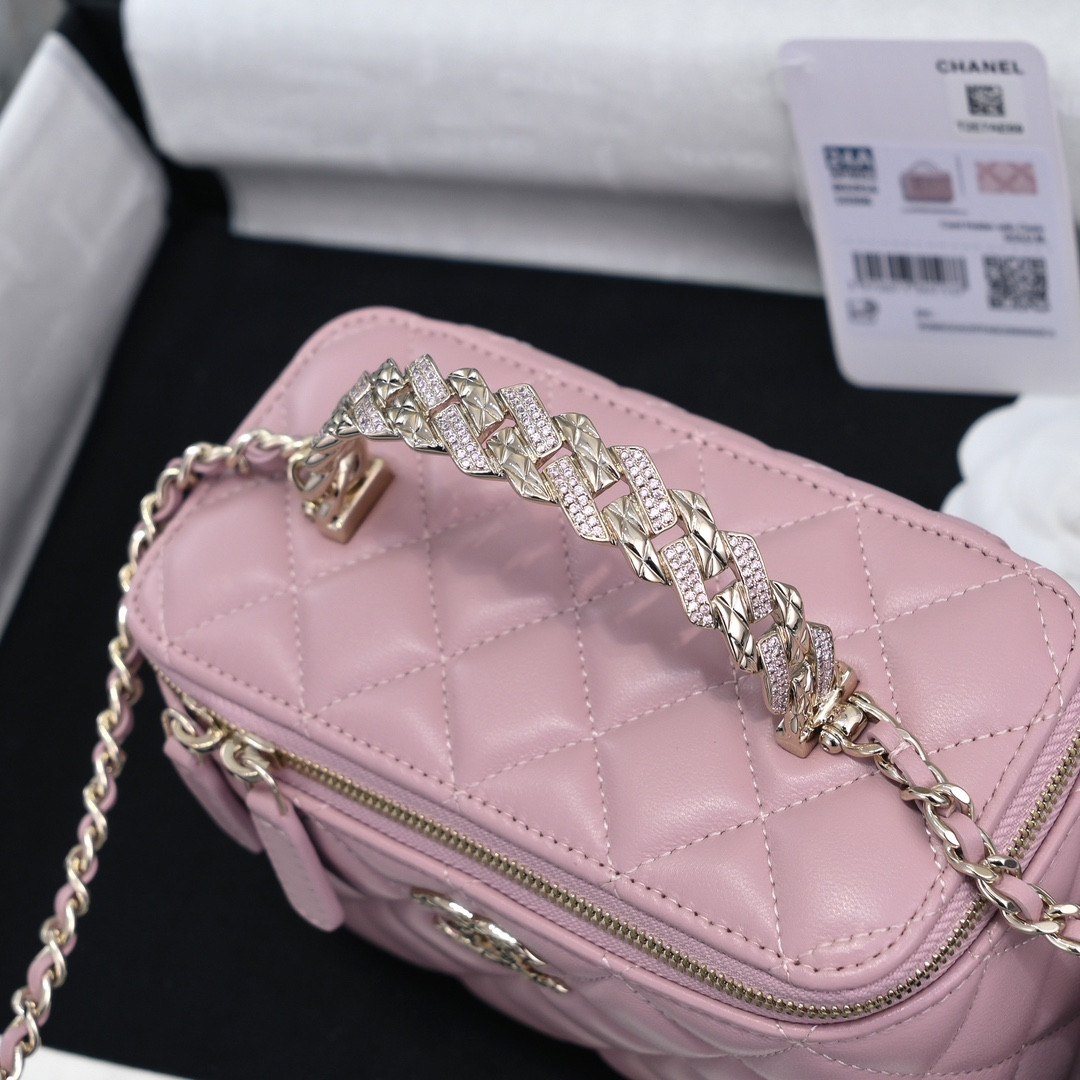 Ch*el clutch with chain 10x16x8cm