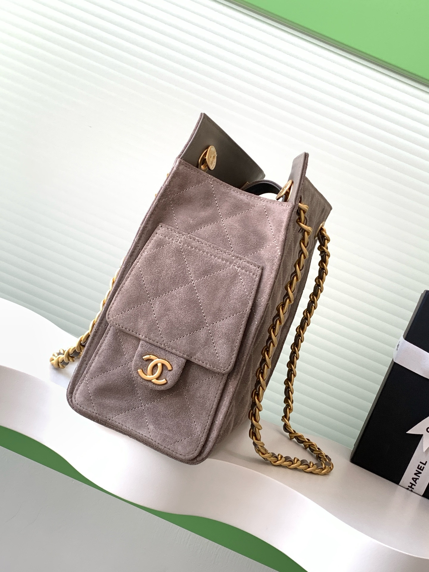 Ch*el shopping bag hobo 26x31x13cm