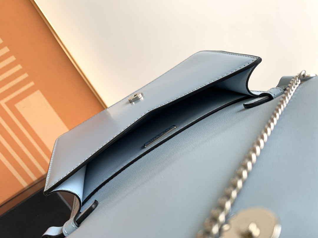 Pra*a brushed leather shoulder bag 17x 9.5x3.5cm