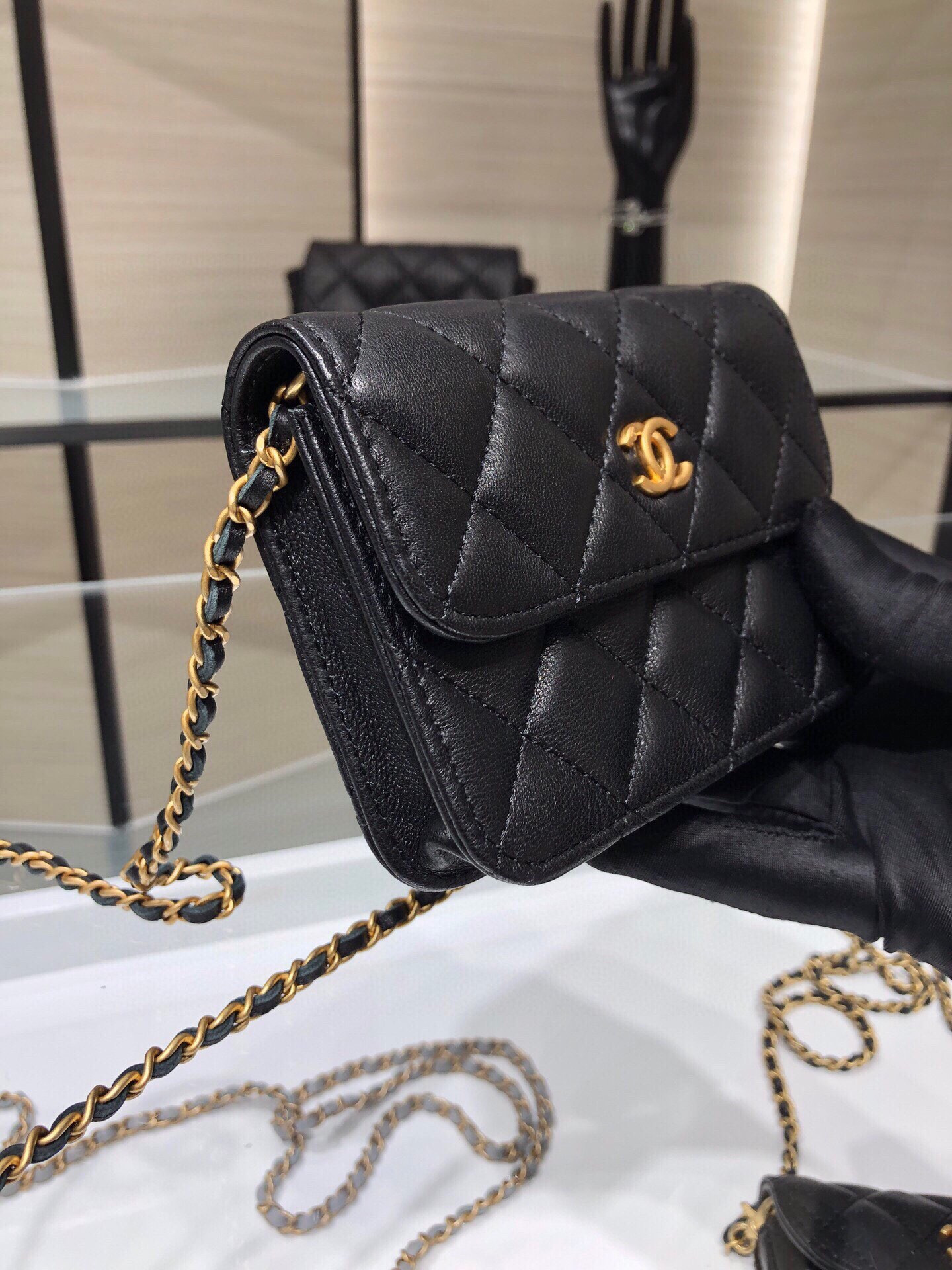 Ch*el 20s flap handbag ap1465 12x9cm