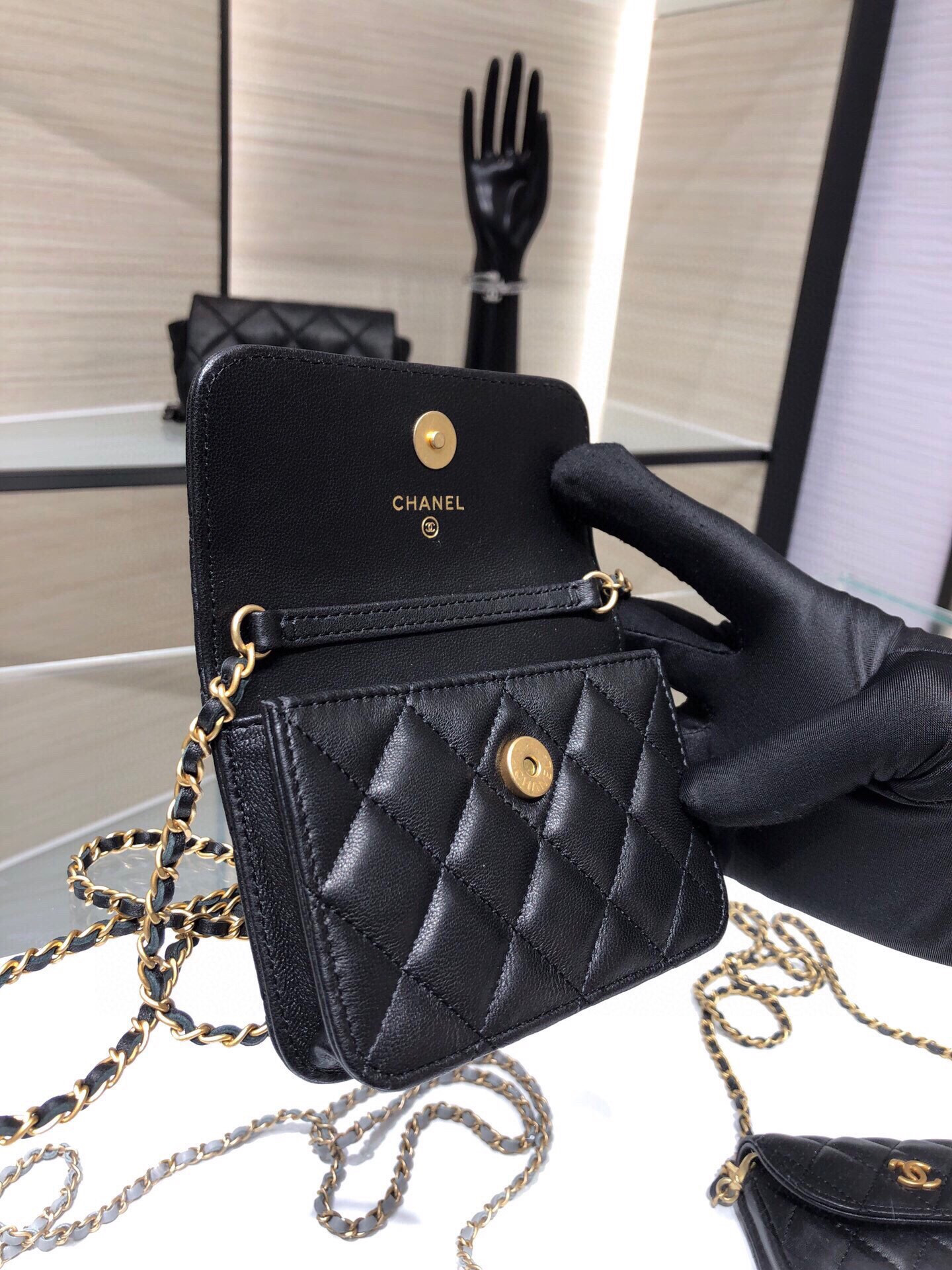Ch*el 20s flap handbag ap1465 12x9cm
