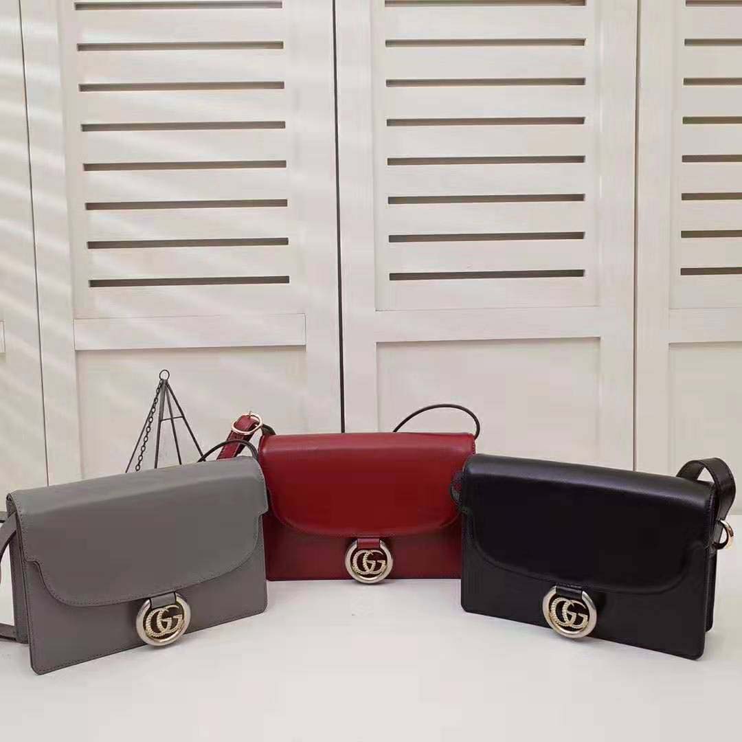 G*u*i gg women small leather shoulder bag in textured leather