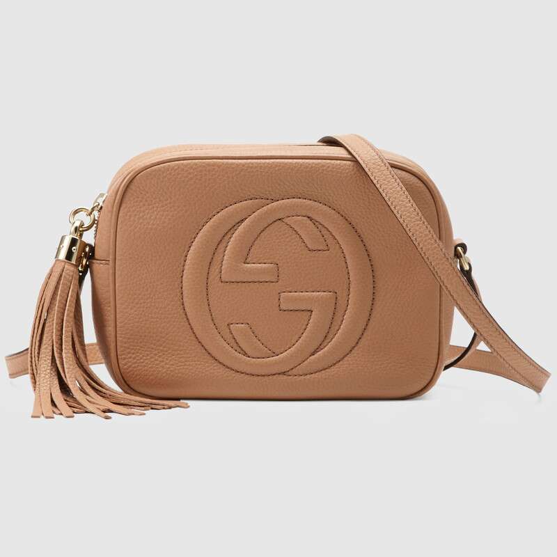 G*u*i gg women soho small leather disco bag in embossed interlocking g