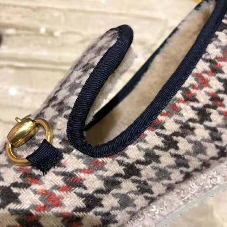 G*u*i unisex gg check wool loafer in brown check wool