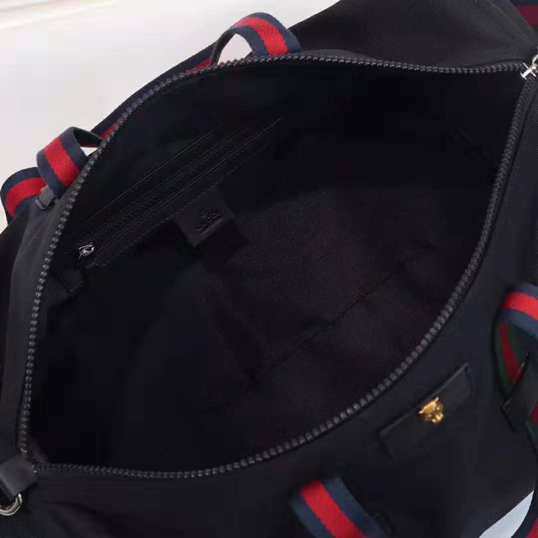 G*u*i gg men technical canvas duffle in black technical canvas
