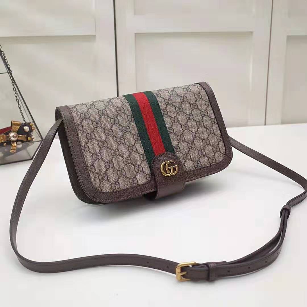 G*u*i gg women ophidia gg small shoulder bag in beige/ebony gg supreme canvas