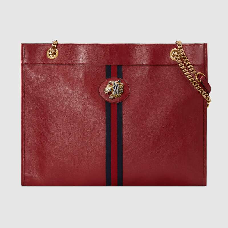 G*u*i gg women rajah large tote bag in cerise leather