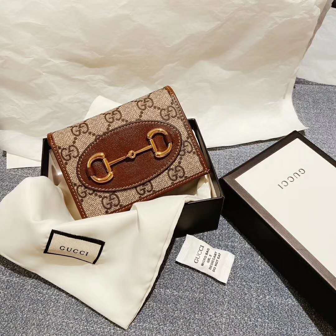 G*u*i gg unisex G*u*i 1955 horsebit card case wallet supreme canvas