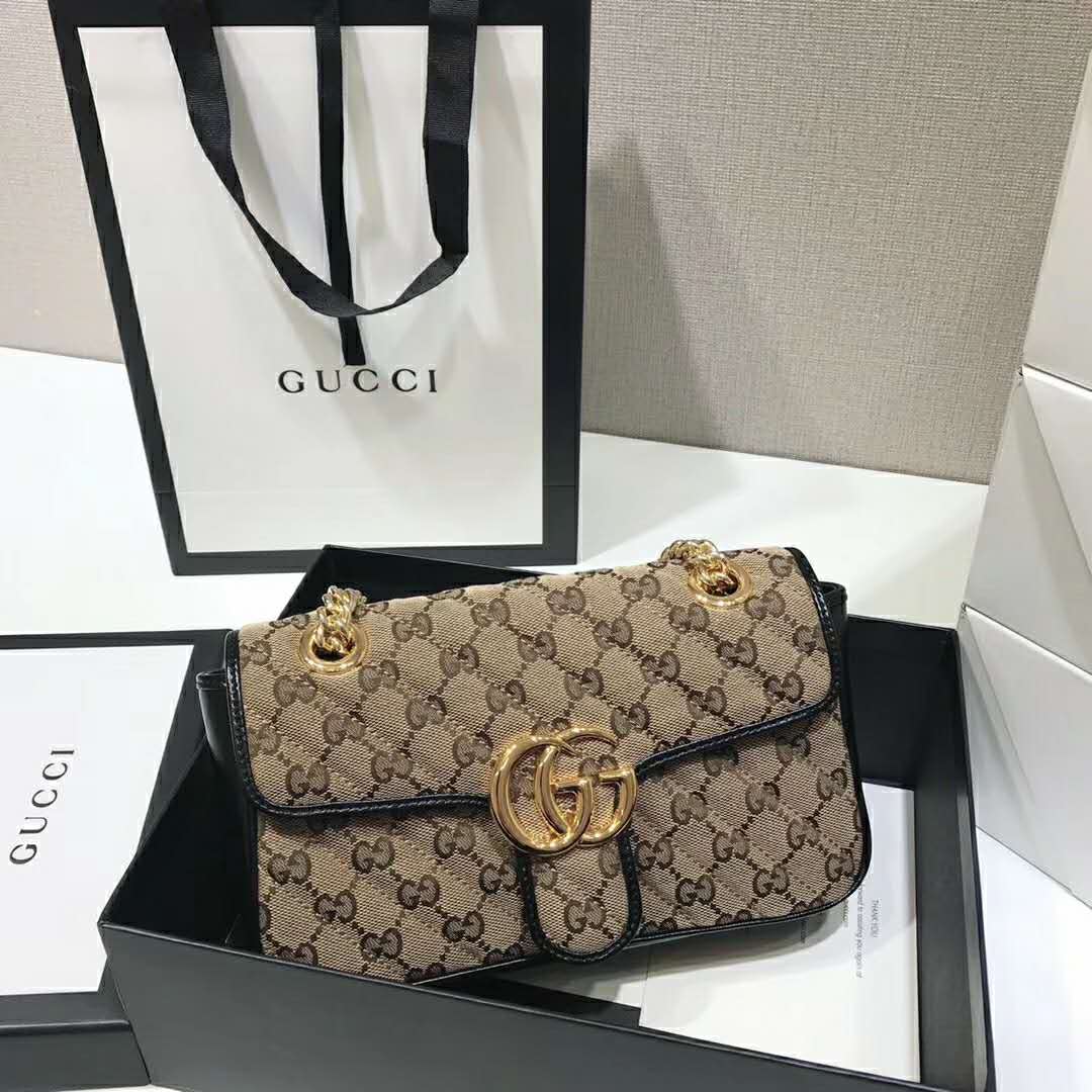 G*u*i gg women gg marmont mini bag beige original canvas