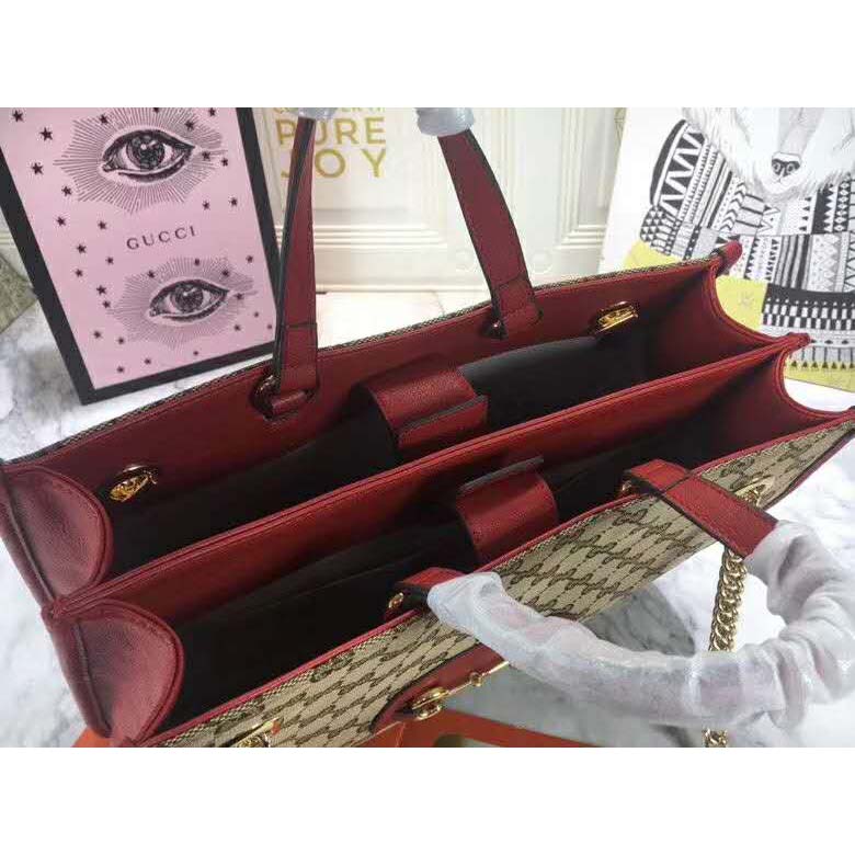 G*u*i gg unisex G*u*i 1955 horsebit large tote bag-red