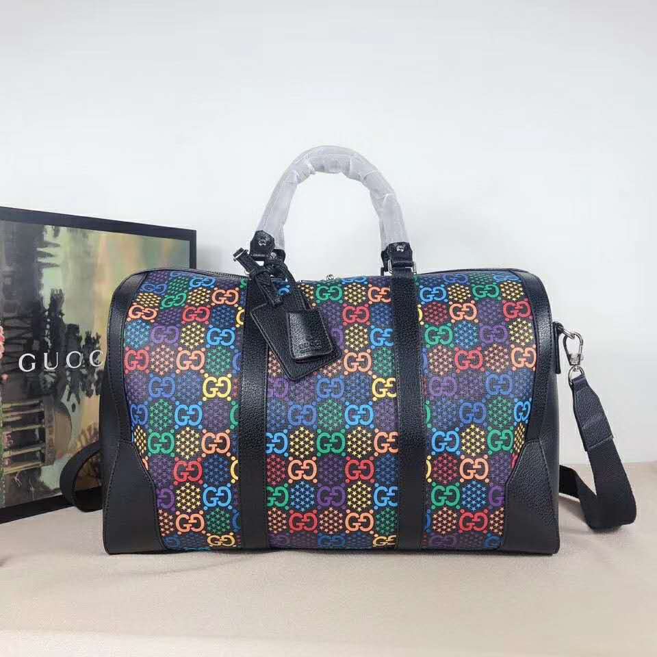 G*u*i gg unisex medium gg psychedelic carry-on duffle-black
