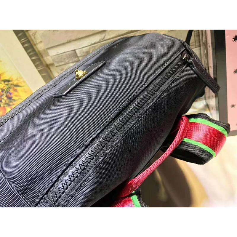 G*u*i gg unisex techno canvas backpack black techno canvas