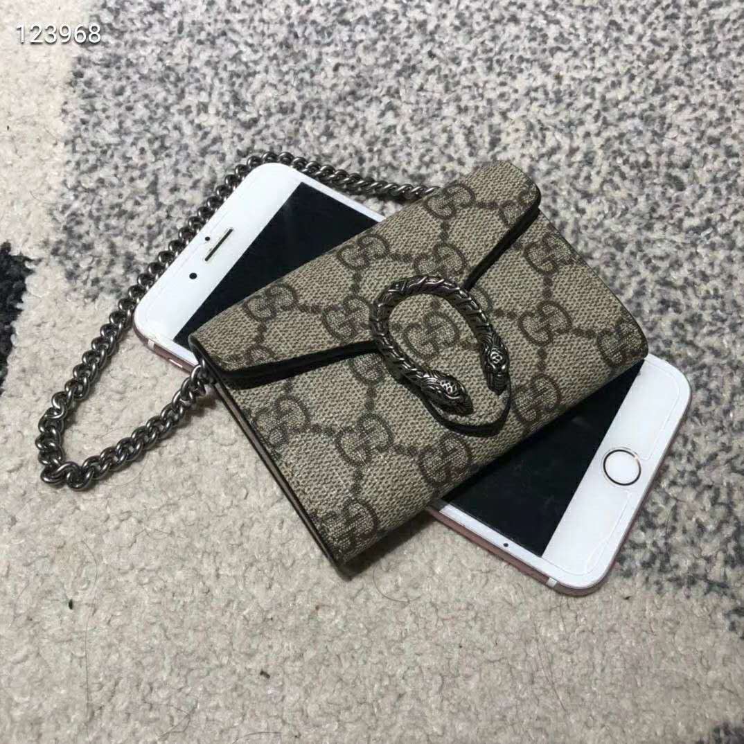 G*u*i gg unisex dionysus card case wallet gg supreme canvas
