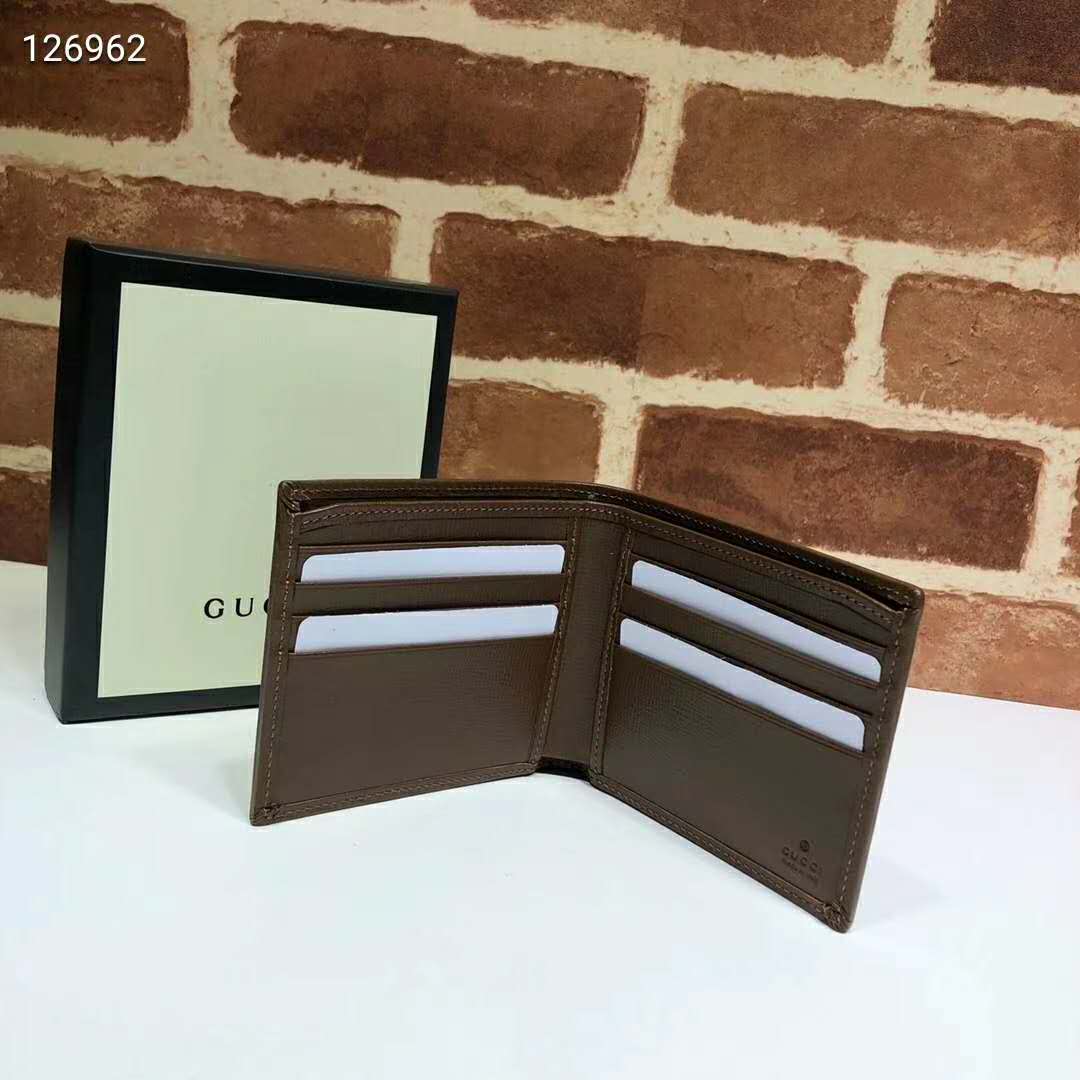 G*u*i unisex ‘fake/not’ print billfold wallet gg supreme canvas