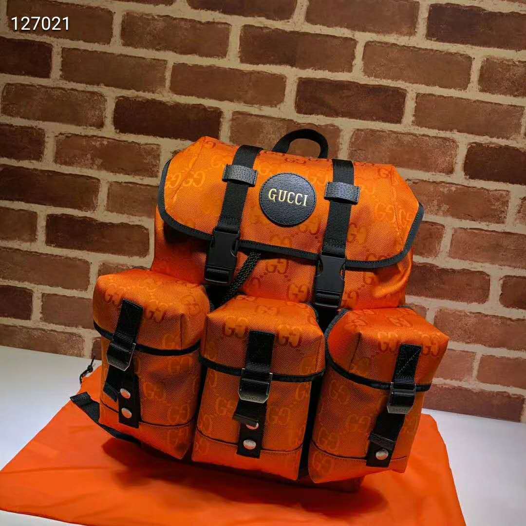 G*u*i unisex G*u*i off the grid backpack orange gg nylon