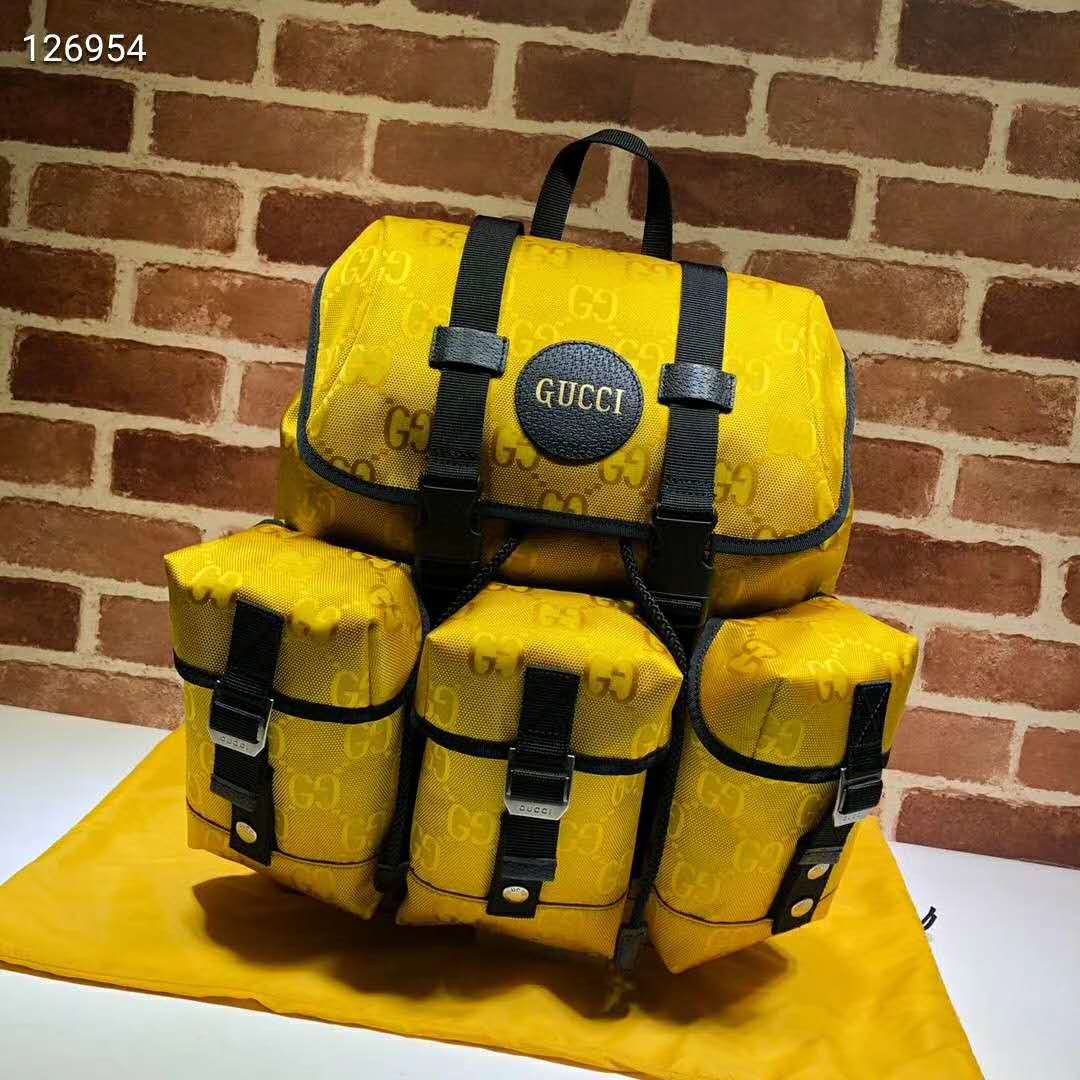 G*u*i unisex G*u*i off the grid backpack yellow gg nylon