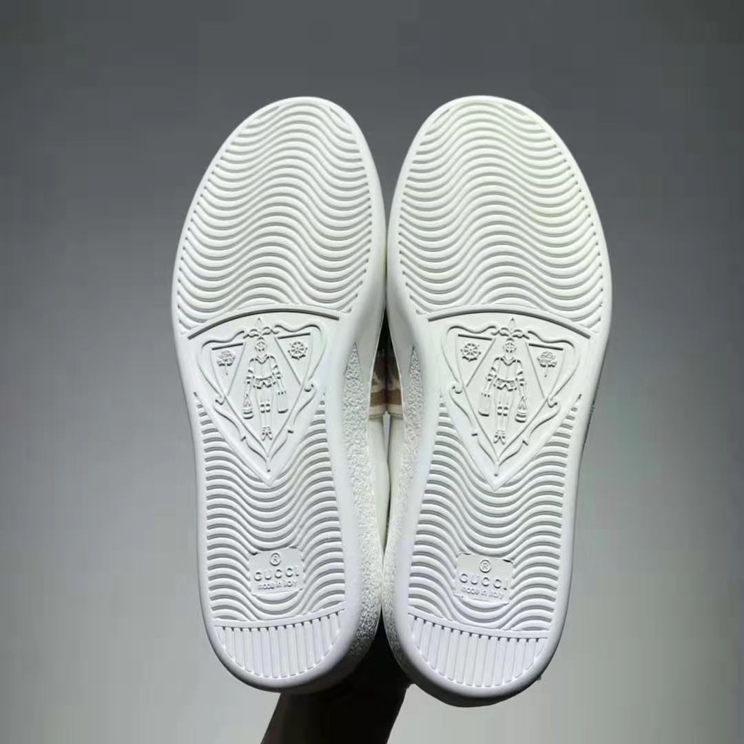 G*u*i gg unisex ace sneaker with interlocking g white leather 1.5 cm heel