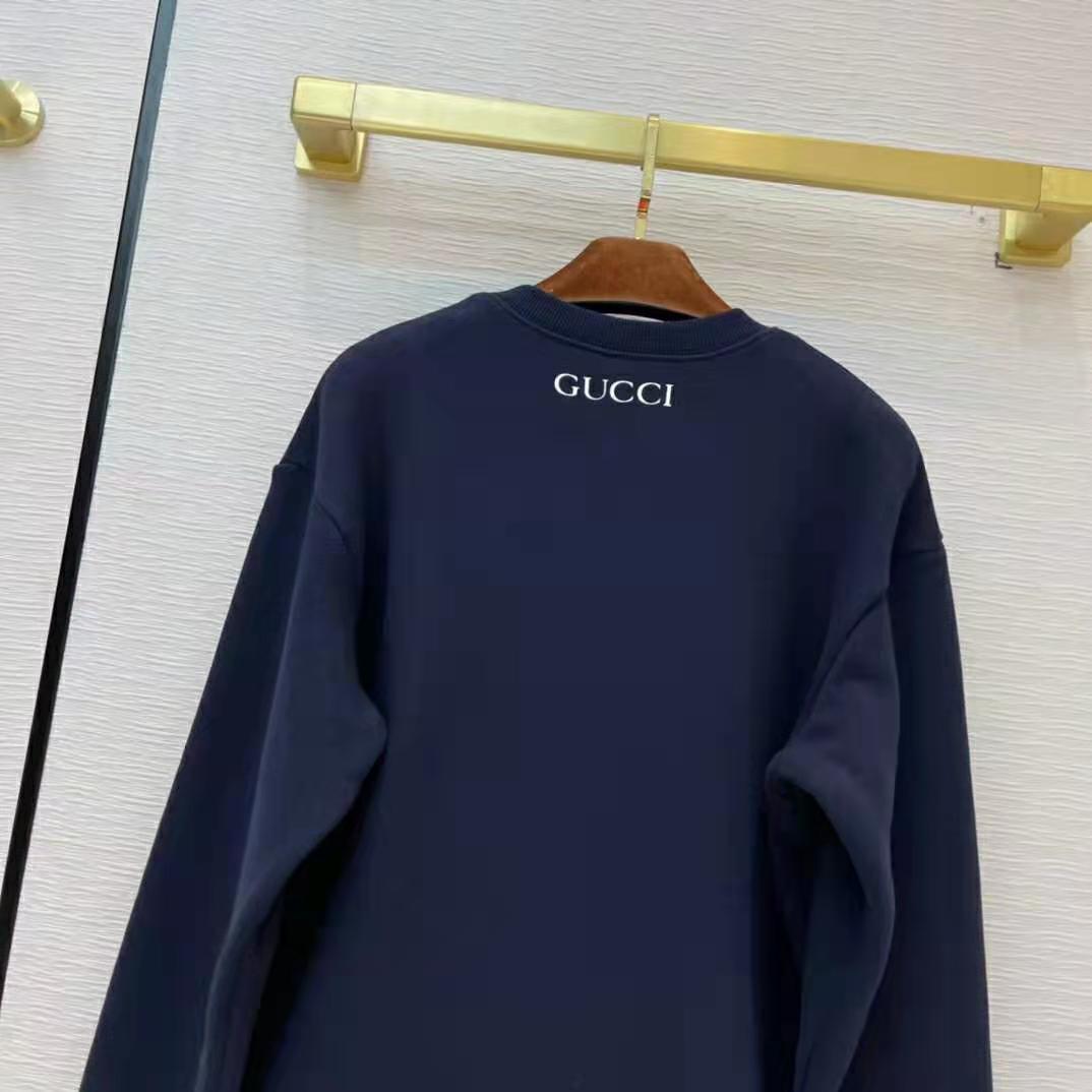 G*u*i women doraemon x G*u*i cotton sweatshirt crewneck oversized fit-navy