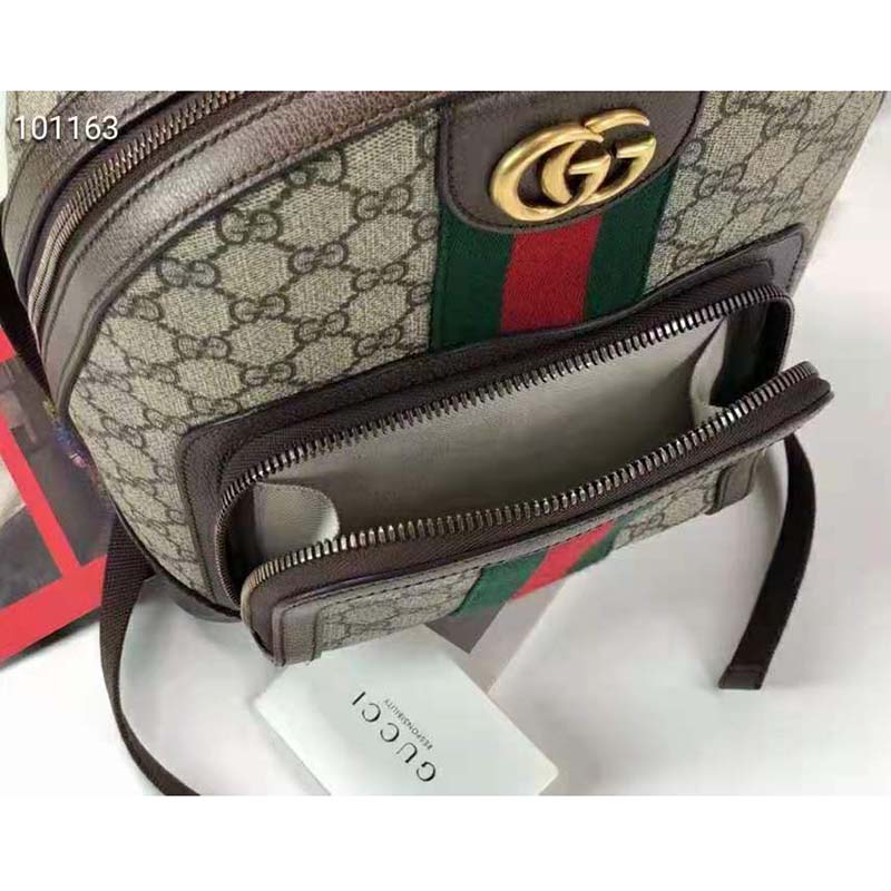 G*u*i unisex ophidia gg small backpack beige/ebony gg supreme canvas