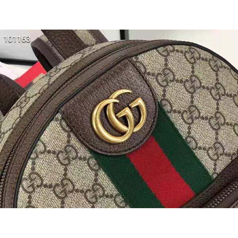 G*u*i unisex ophidia gg small backpack beige/ebony gg supreme canvas
