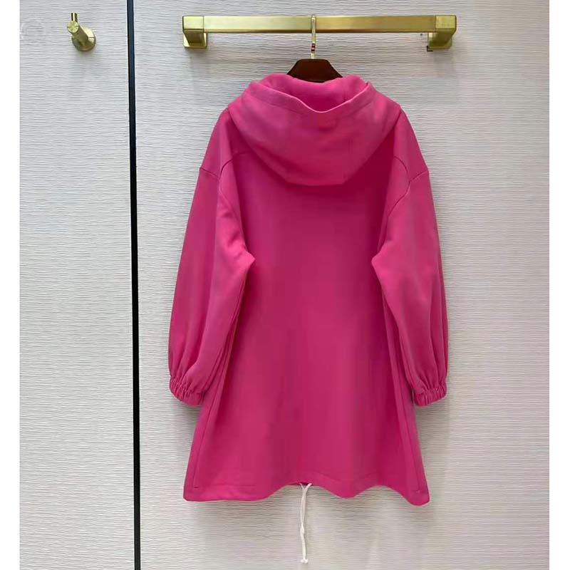G*u*i women polyester jersey hooded sweatshirt interlocking g fixed hood-pink