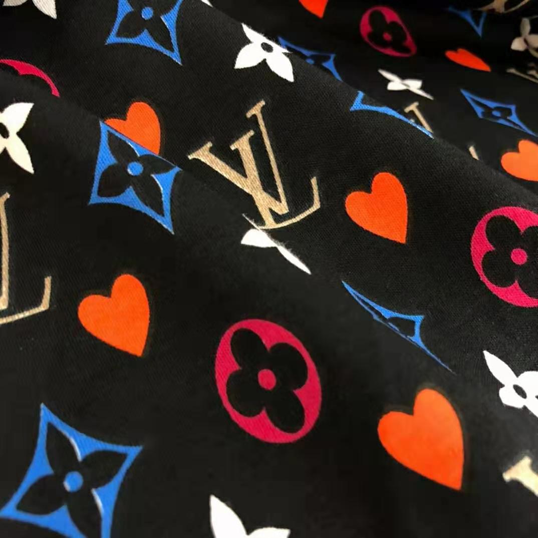 Louis Vuitton Men Game On Contrast Back Cotton T-Shirt Monogram Loop Details-Black