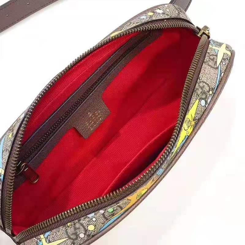 G*u*i unisex disney x G*u*i donald duck print belt bag leather interlocking g