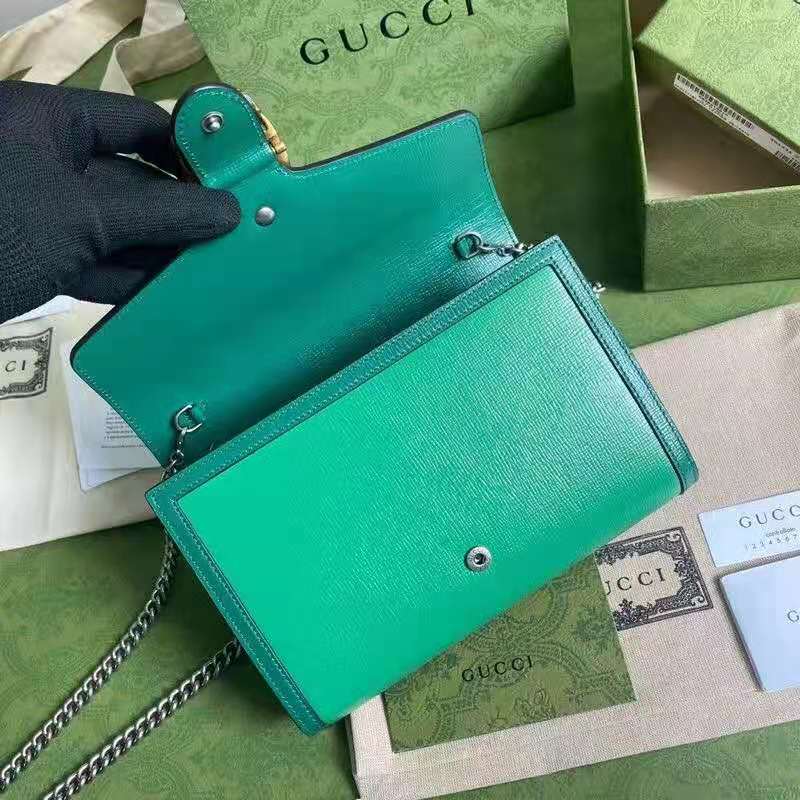 G*u*i gg women dionysus small shoulder bag bright green leather