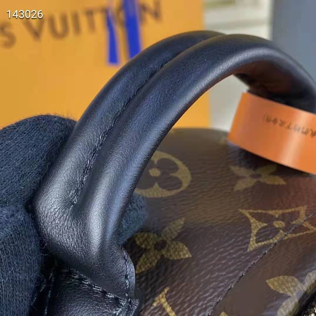 Louis Vuitton LV Unisex Palm Springs Mini Monogram Coated Canvas Textile Lining