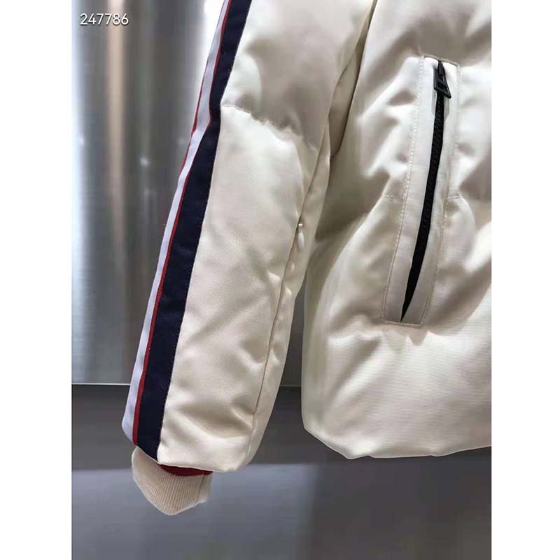 Dior Men Dioralps Hooded Down Jacket White Three-Tone Dior Star