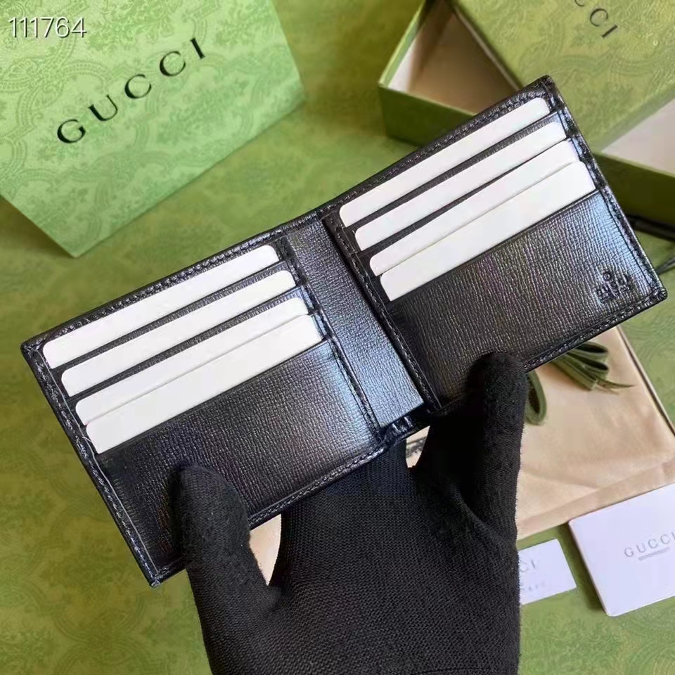 G*u*i gg unisex wallet interlocking g black gg supreme canvas