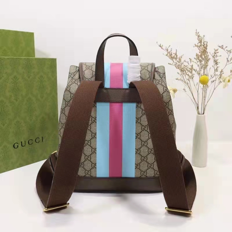 G*u*i unisex backpack with interlocking g beige centum stars g gg supreme canvas