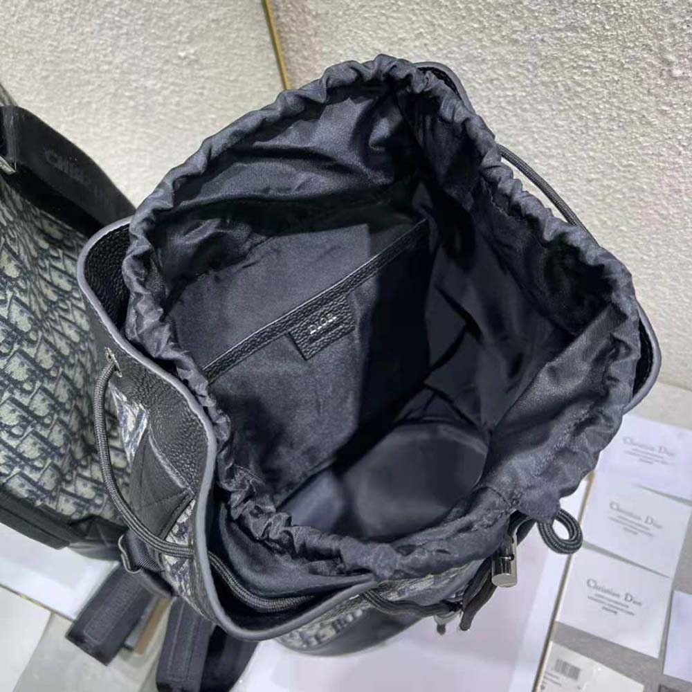 Dior Women Mini Dior Backpack Black Cannage Lambskin