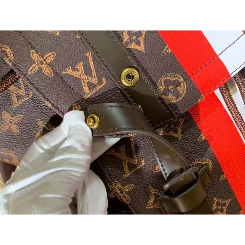 Louis Vuitton LV Unisex Christopher MM Backpack Monogram Canvas Cowhide Leather