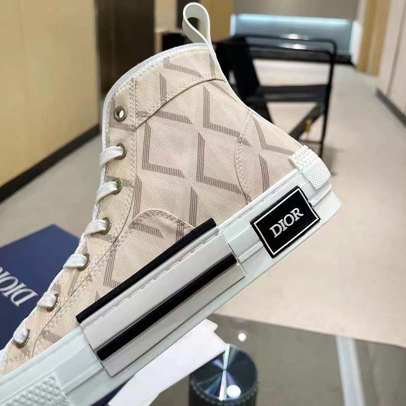 dior unisex b23 high top sneaker natural cd Di*m*nd canvas