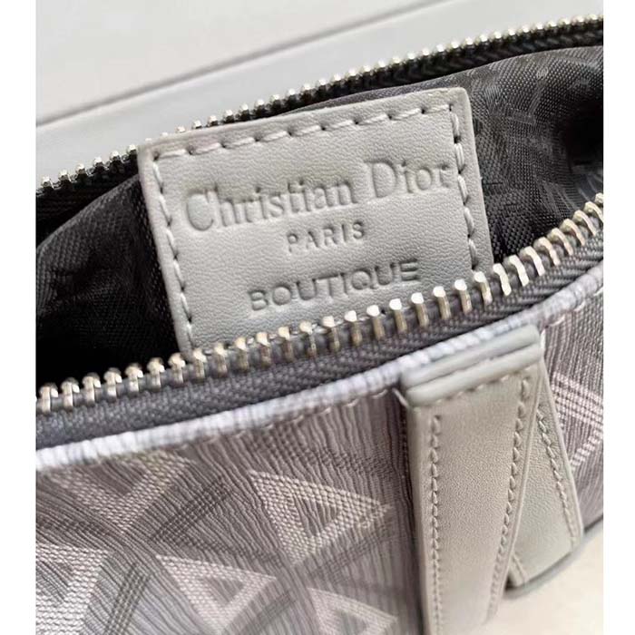 dior unisex cd saddle bag dior gray cd Di*m*nd canvas smooth calfskin
