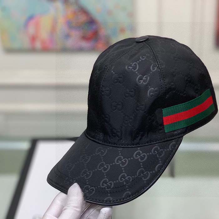 G*u*i unisex original gg canvas baseball hat web green red web