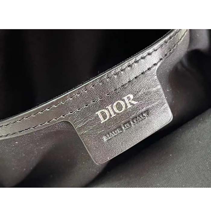 dior unisex cd mini rider sling bag black cd Di*m*nd canvas