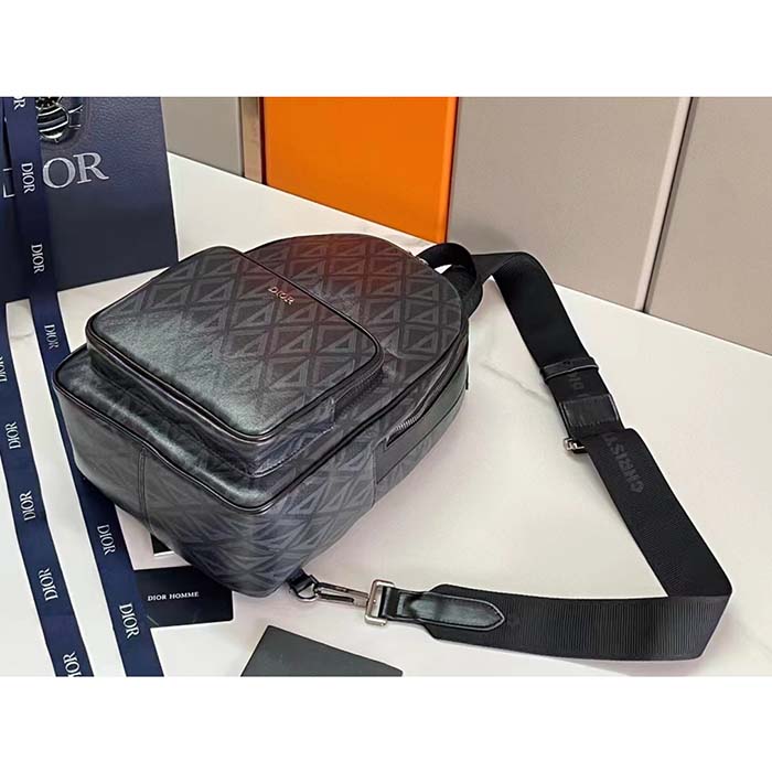 dior unisex cd mini rider sling bag black cd Di*m*nd canvas