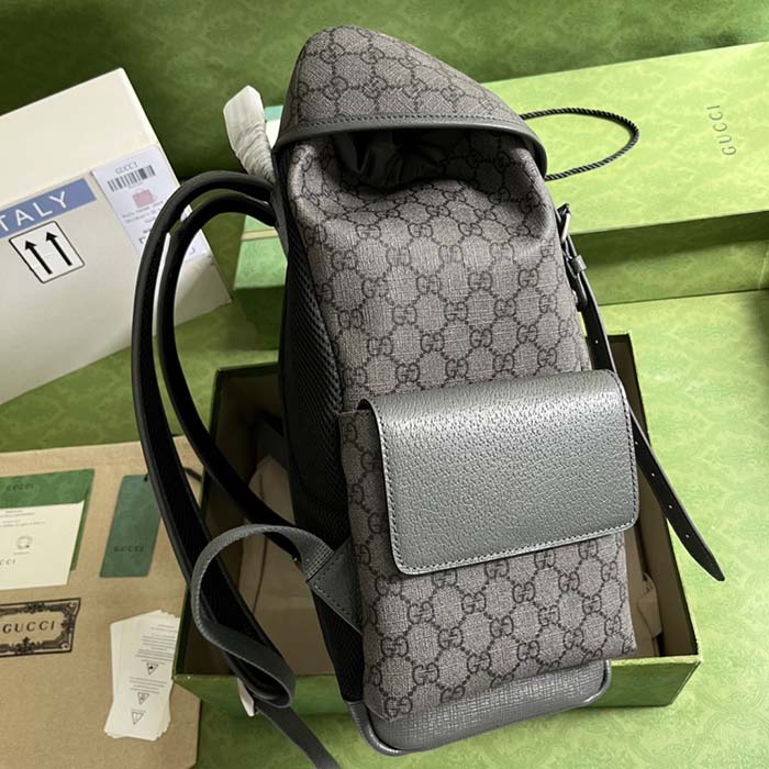 G*u*i unisex ophidia gg medium backpack grey black gg supreme canvas