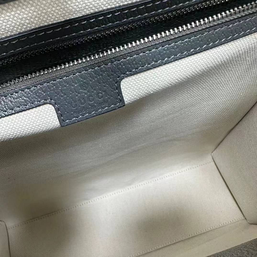 G*u*i gg unisex ophidia medium tote bag grey black gg supreme canvas