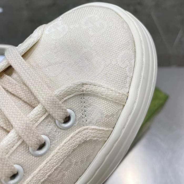G*u*i unisex gg high top sneaker white original gg canvas flat interlocking g