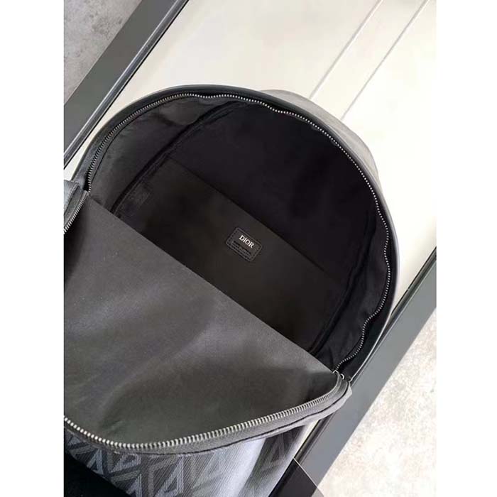 dior unisex rider backpack black cd Di*m*nd canvas smooth calfskin