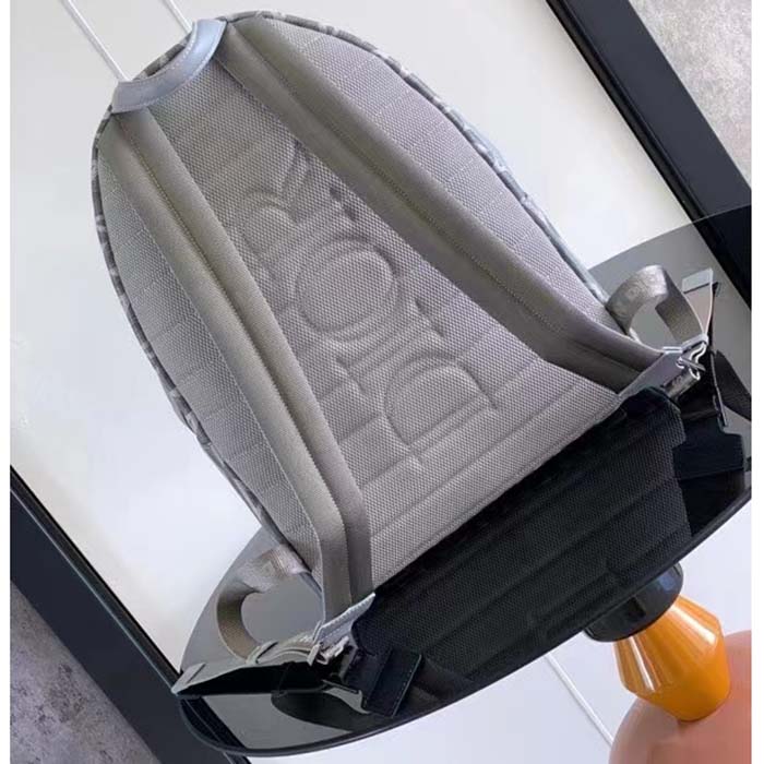 dior unisex rider backpack gray cd Di*m*nd canvas smooth calfskin