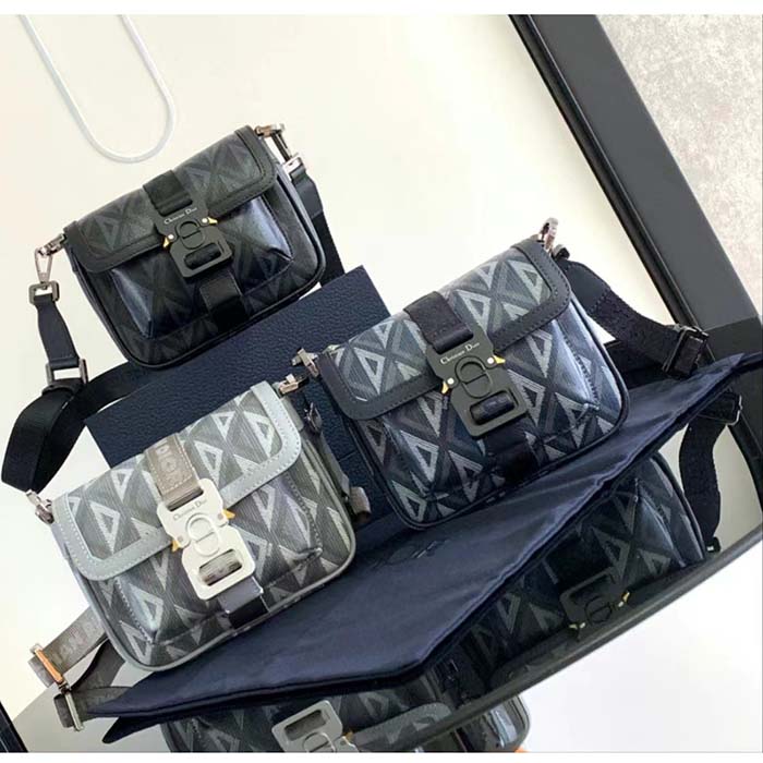 dior unisex mini hit the road bag gray cd Di*m*nd canvas
