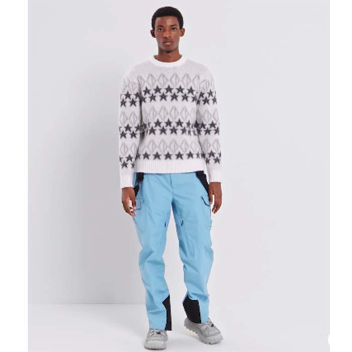dior men dior and peter doig cd Di*m*nd sweater gray wool jacquard